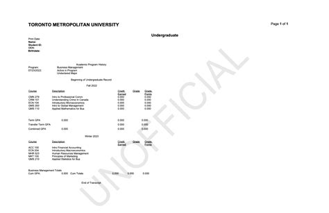 View unofficial transcripts .